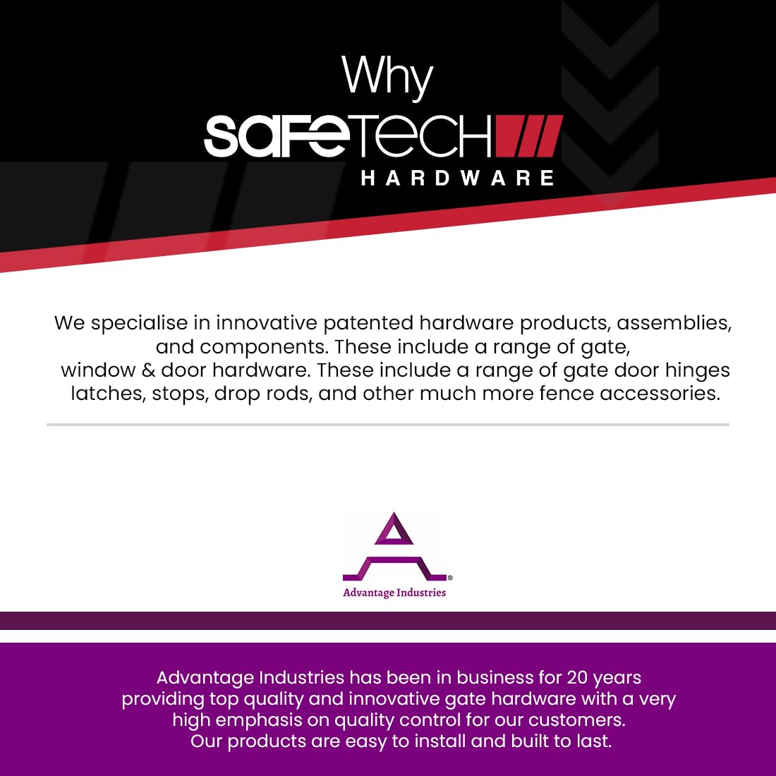 Safetech Hardware Polymer Gate Stop | Damage Protection Bumper Reduces Gate Closing Noise | Prevent Gate Slamming, Hinge Overextension & Sway | Aluminum/Metal SGSS - Black