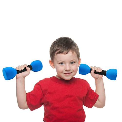 Aoneky 2LB Kids Dumbbell Toy, Foam Covered Safe Exercise Weights for Toddlers Children, Soft Grip Fitness Toy for Boys Girls Age 3 4 5 6 Years Old