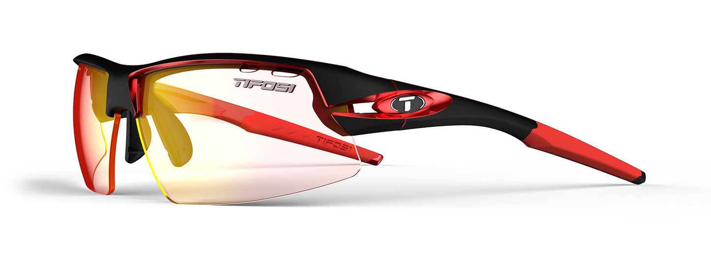 Tifosi Optics Crit Sunglasses, Black/Red w/Clarion Red Fototec Lenses