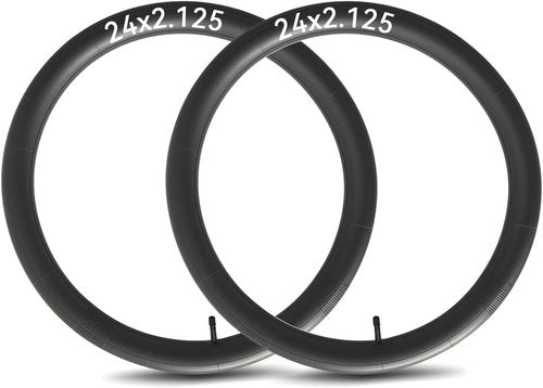 Bike Tube 24 x 2.125 - 2-Pack Schrader Valve Bicycle Tubes for 24-Inch Wheels | Durable & Reliable