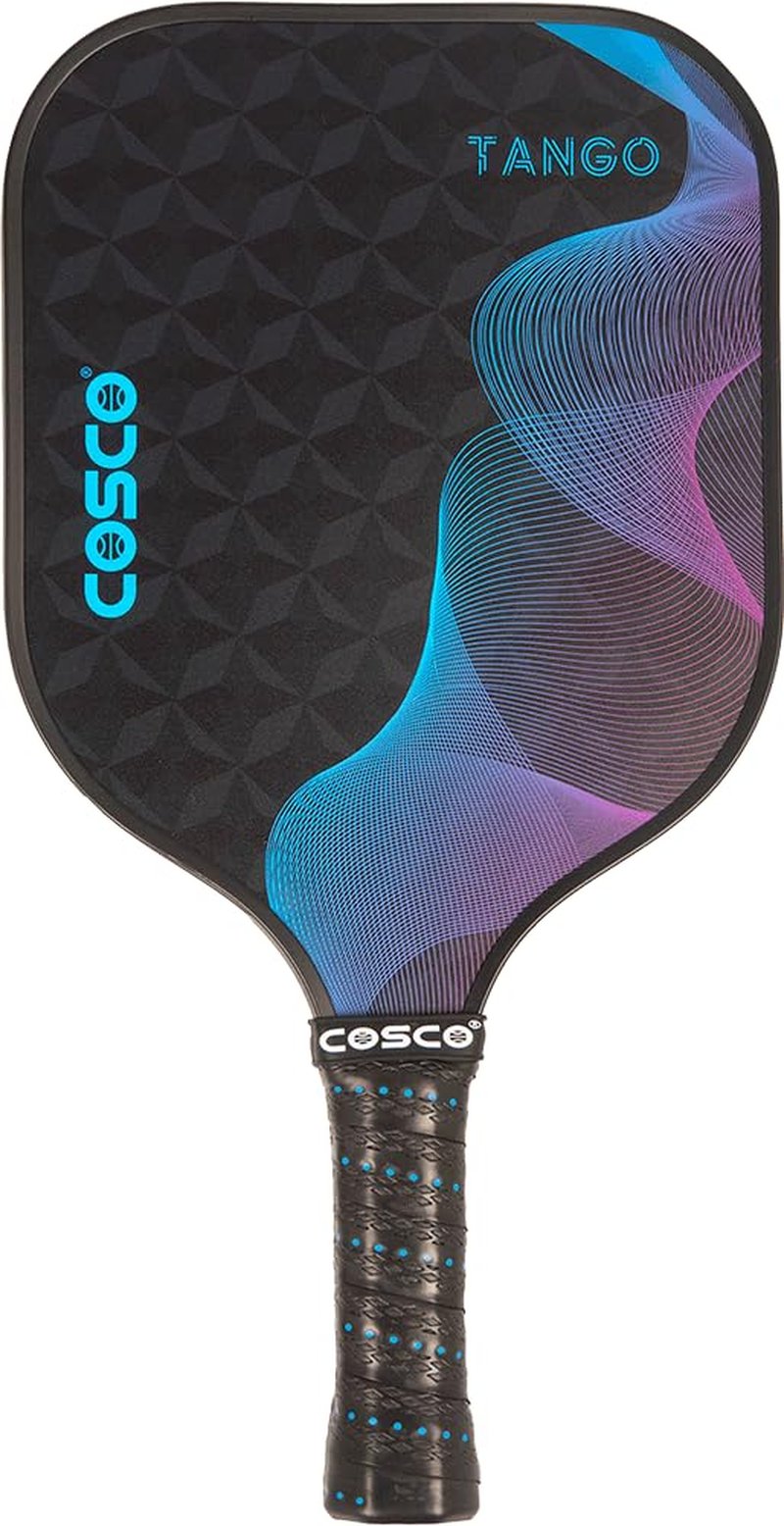 Cosco Tango Pickleball Racket Premium Fiberglass Pickleball Paddle Durable, Lightweight Pickle Racket Comfortable Grip (Blue)