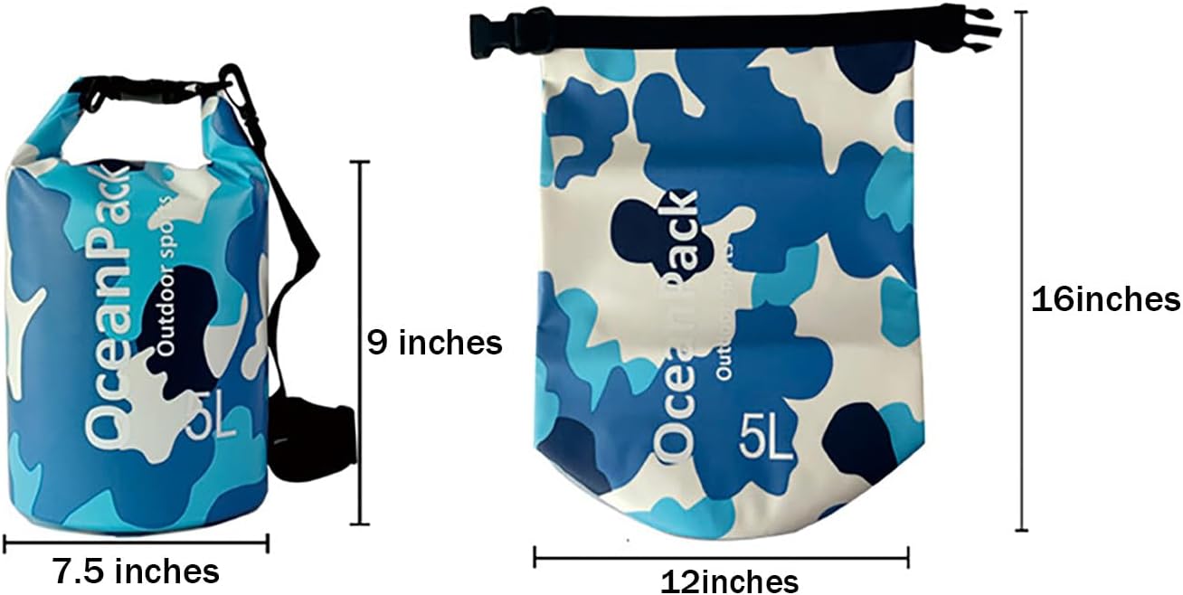 Skiennix Waterproof Dry Bag - Lightweight Roll Top Storage for Travel & Outdoor Activities | 5L/10L/20L Options