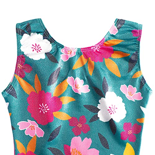 Girls' Sparkle Gymnastics Leotards with Shorts - Unicorn & Leopard