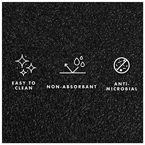 Fitness Equipment Mat - Black, 48"L x 24"W x 0.1"Th