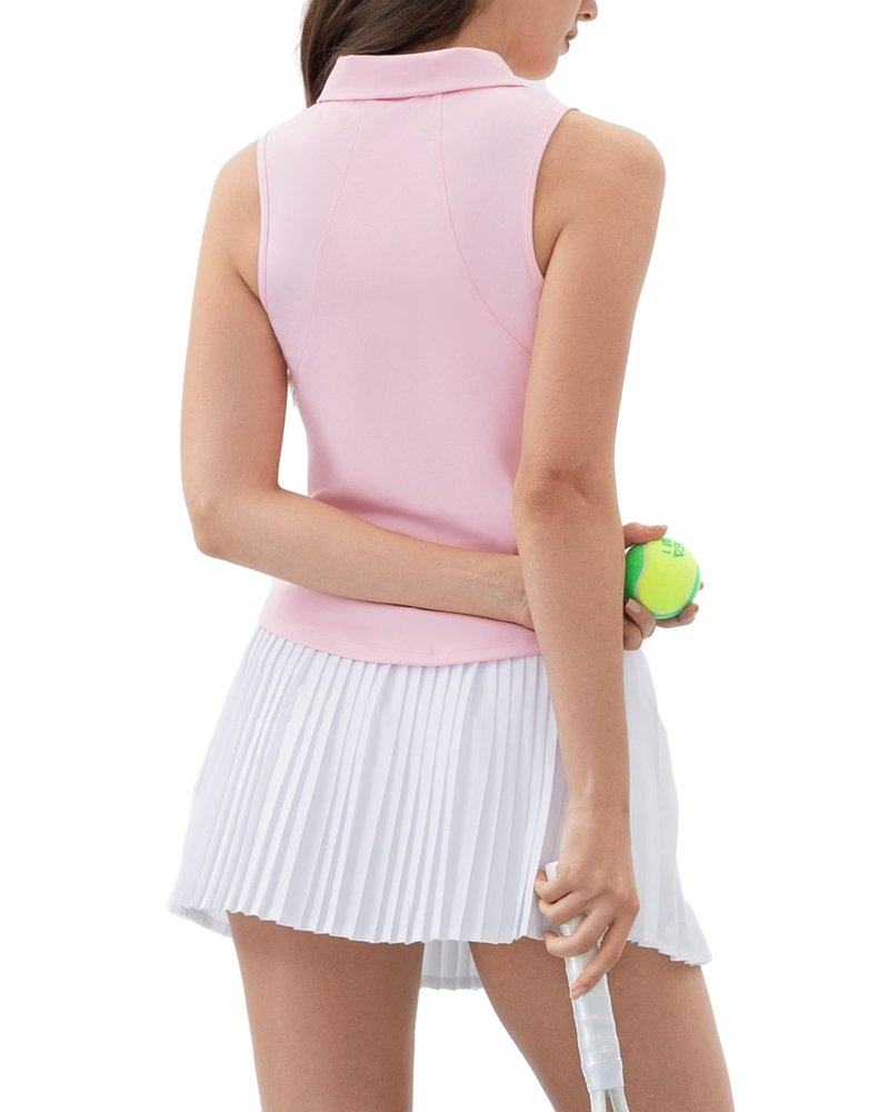 Angel season Womens Golf Polo Shirts Sleeveless Tennis Tank Tops Lightweight Sports Top Athletic Raceback with Collar, Quick Dry Workout Tank Running Pickleball Summer Casual Activewear, Pink Size XL