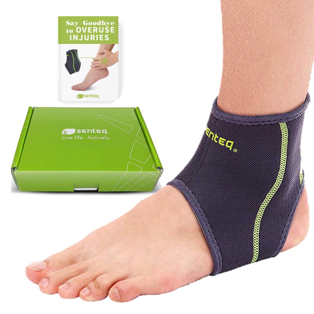SENTEQ Ankle Brace for Men & Women- Compression Support for Sprained Ankles & Plantar Fasciitis, Elastic Neoprene Slim Sleeve for Jogging & Running, Ankle Stabilizer and Support for Walkers (X- Large)