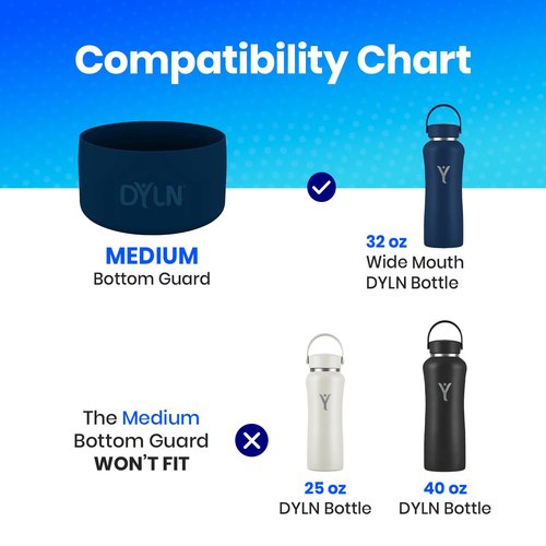 DYLN Medium Silicone Bottom Guard for 32 oz DYLN Hydrogen Water Bottles, Doubles as Dog Bowl, Flexible Water Bottle Boot, Versatile Bottle Bottom Protector, Galaxy Blue
