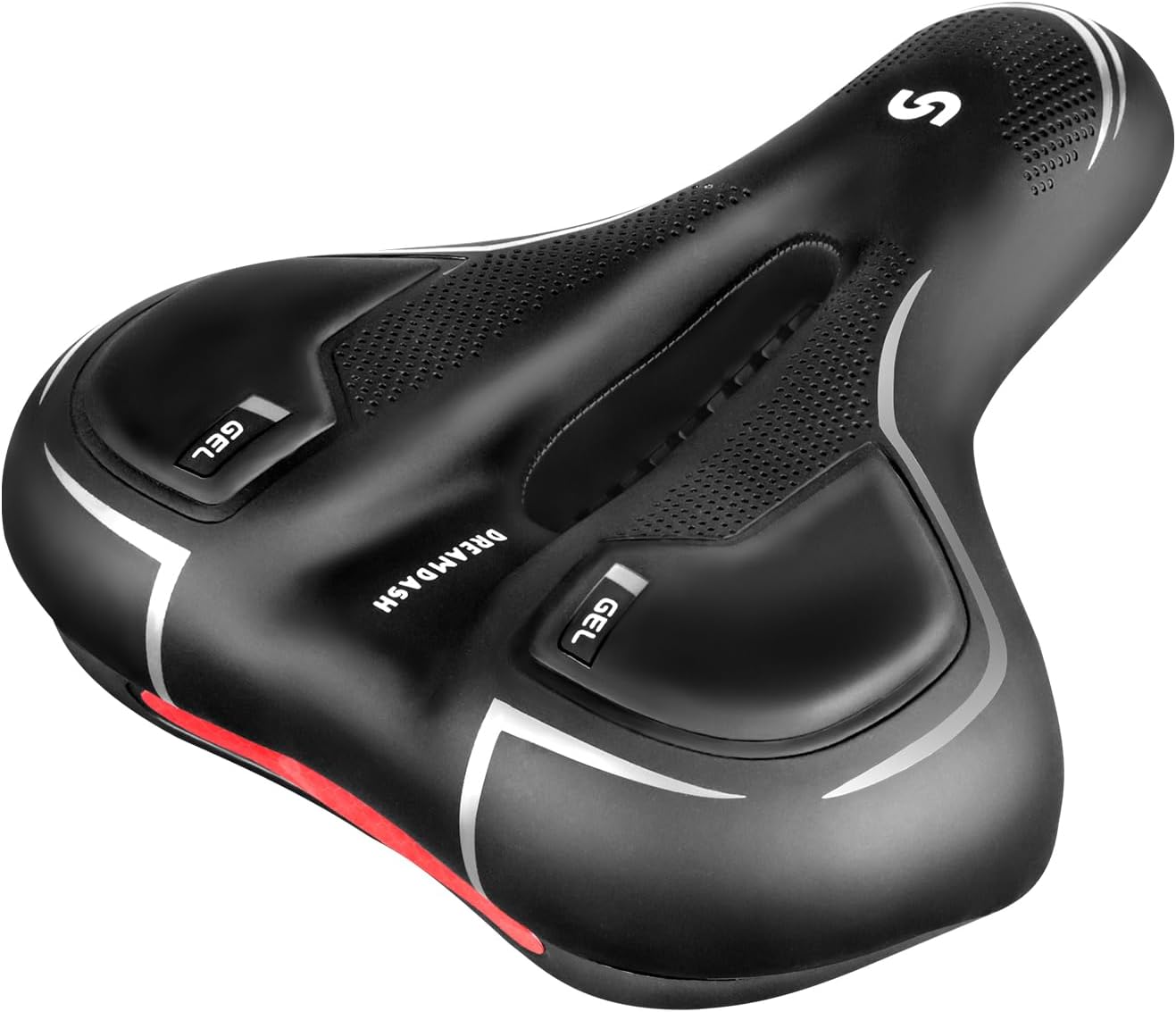 Skiennix Bicycle Saddle - Waterproof PU Trekking Seat with Shock-Absorbing Memory Foam | 25 x 21 cm