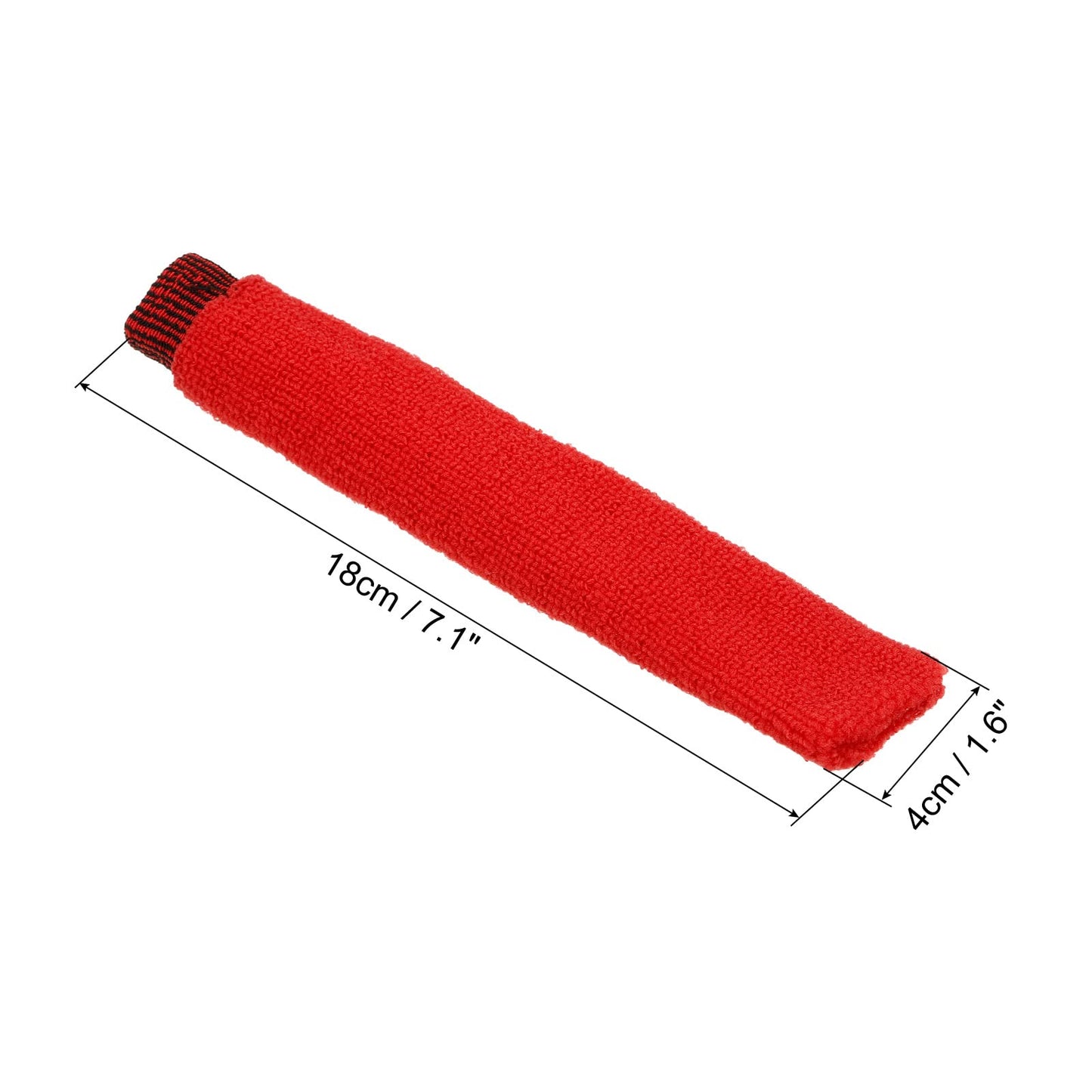 PATIKIL Cotton Feeling Badminton Towel Grip, 2 Pack Nylon Tennis Racket Overgrip Racquet Grip Hand Glue Anti-Skid Sweatband for Golf Bike Handle, Red