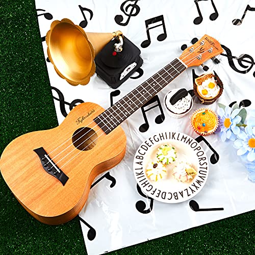 Tatuo 4 Pieces Musical Notes Party Tablecloth 108 x 54 Inch Plastic Decor