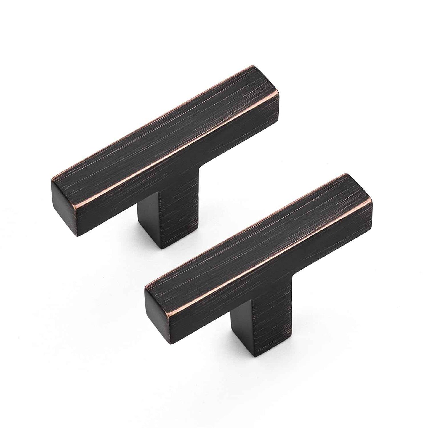 Ravinte 10 Pack Solid Single Hole Slim Square Bar Drawer Handles Cabinet Hardware - Oil-Rubbed Bronze Kitchen Pulls