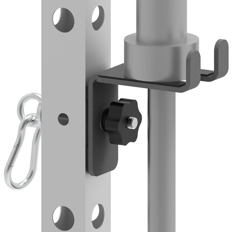 Vatemechie Heavy-Duty Power Rack Attachments, Quick-Install Home Gym Accessories for 2x2, 2x3 & 3x3 Power Racks, Fits 1/2", 5/8" & 1" Holes (Rack-Mounted Olympic Barbell Holder)