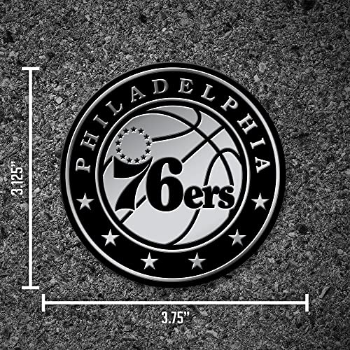 Philadelphia 76ers Chrome Auto Emblem 3D Sticker - 5 Inches