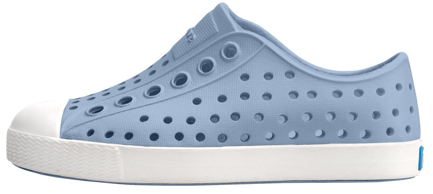 Native Shoes Unisex-Kids Jefferson Sneakers, Skyway Blue/Shell White, 5 Big Kid