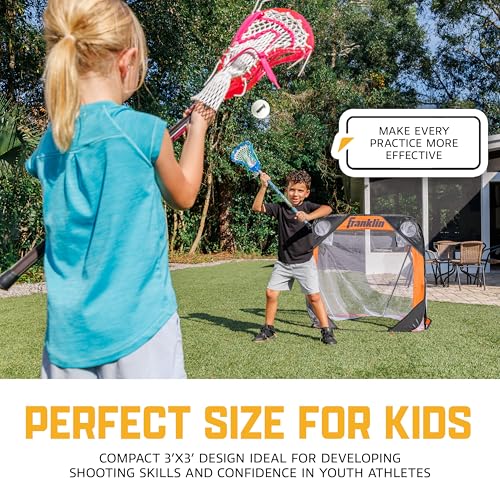 Youth Lacrosse Pop-Up Goal – 3'x3' Portable Net with Carrying Case