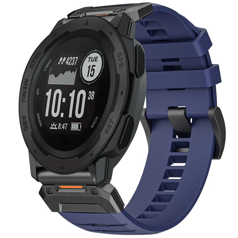 Bandkids 22mm FKM QuickFit Bands for Garmin Instinct 3 45mm/ 2 Solar,Rugged Sport Replacement Strap for Instinct E 45mm,Tactical