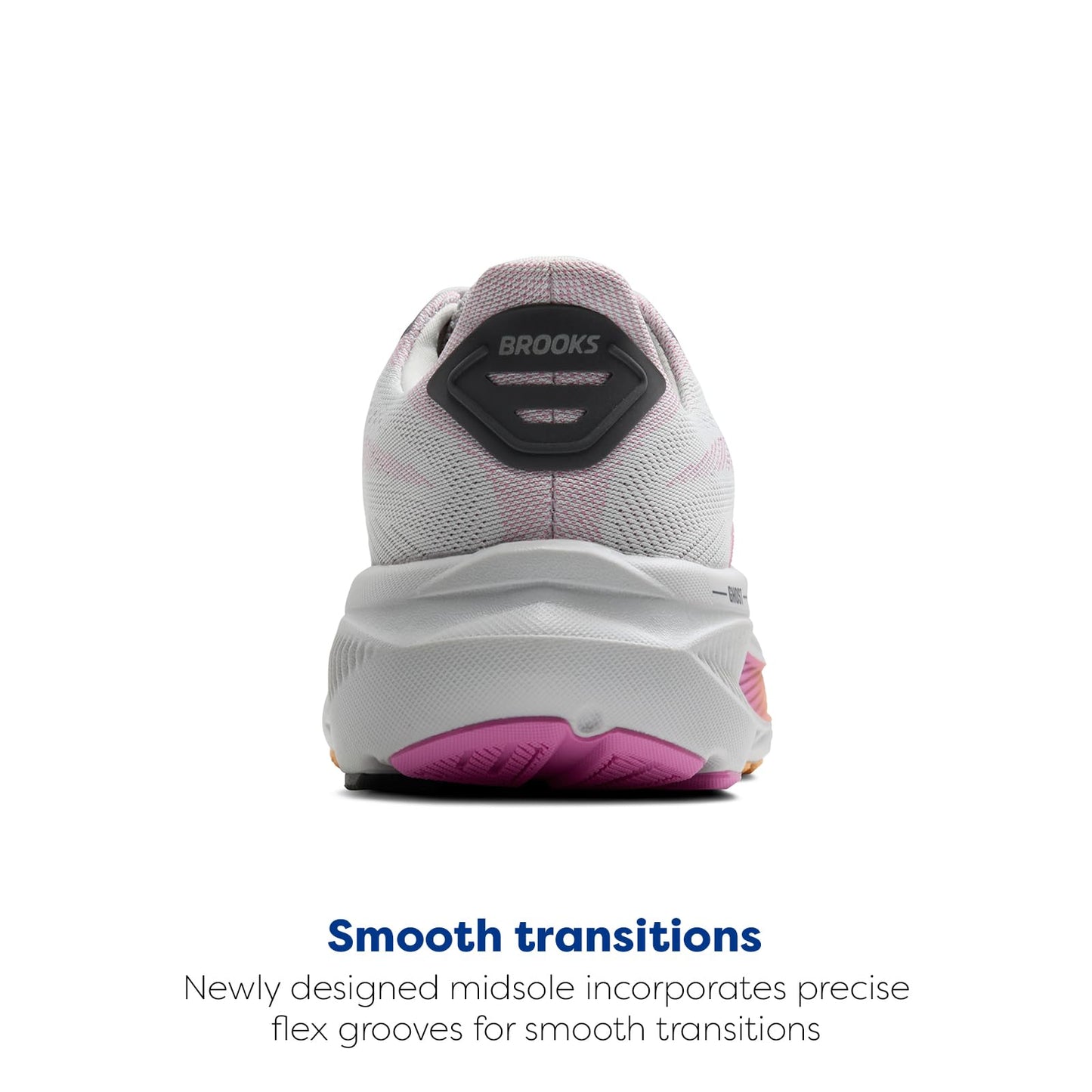 Brooks Women’s Ghost 17 Neutral Running Shoe - Oyster/Apricot/Pink - 5.5 X-Wide