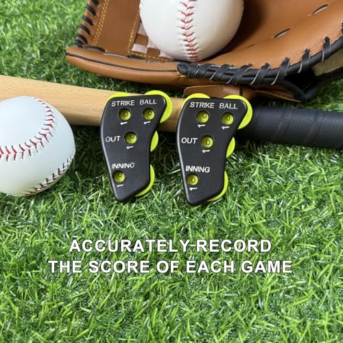 4 Wheel Umpire Clicker Indicator - 2 Pack, Softball Referee Gear - Black