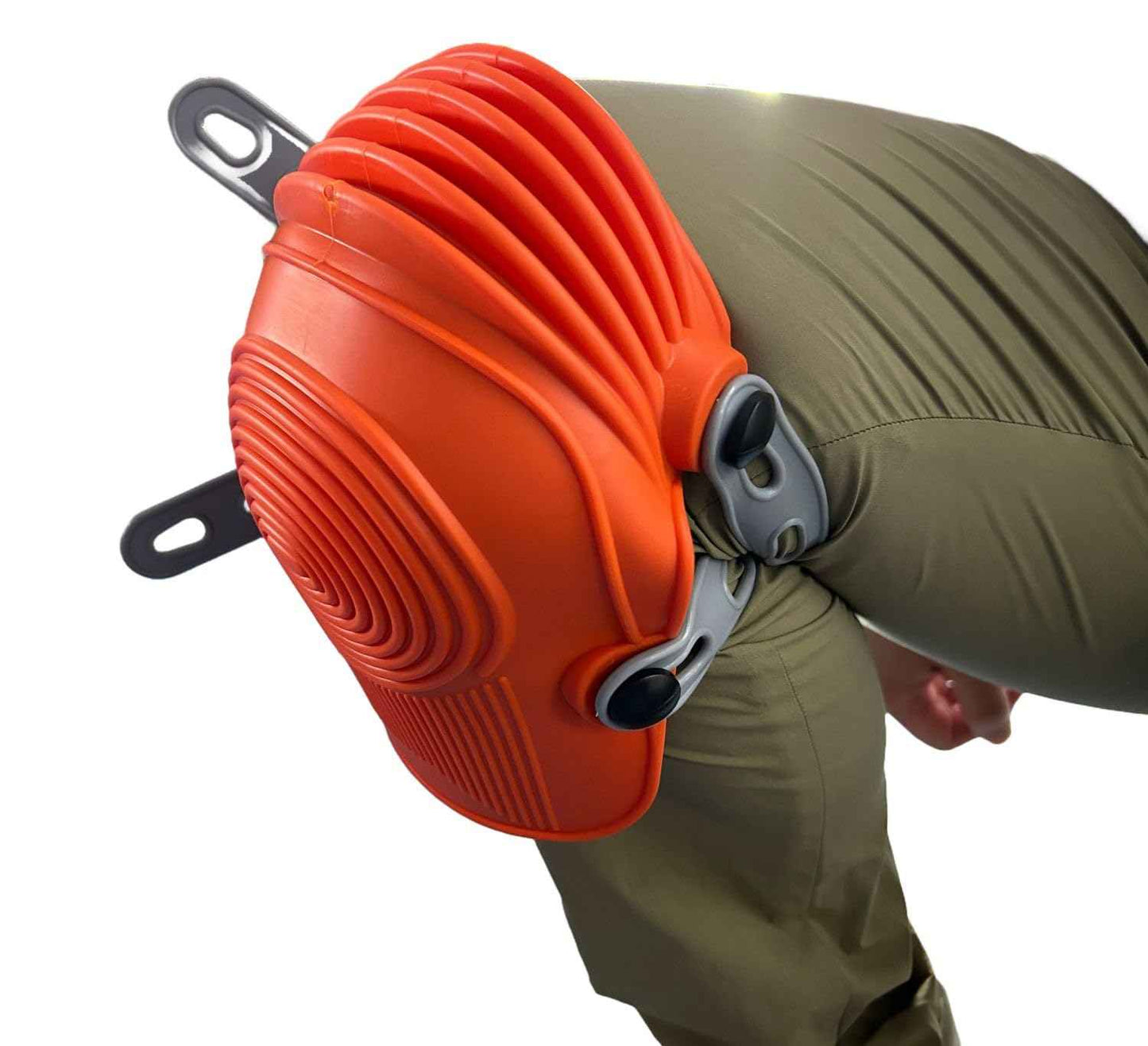 Zeluga 15-431 Ultraflex Non-Skid Premium Protective Gear with Flexible Design Plastic Kneepad, Orange