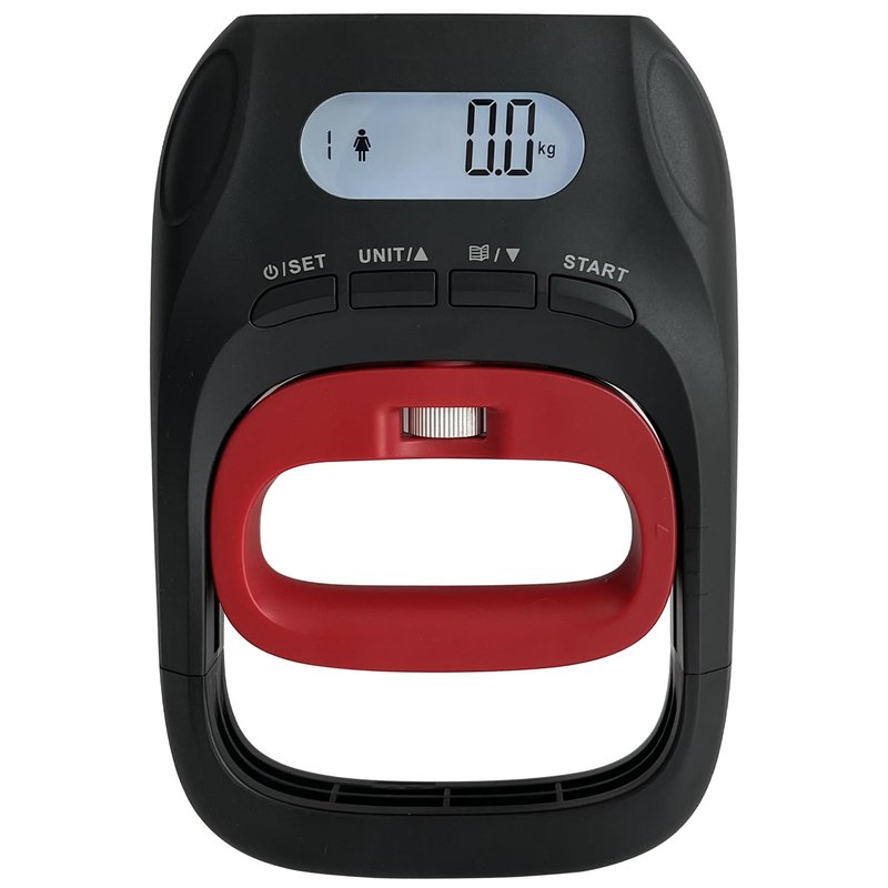 SUGOOE Grip Strength Tester Trainer, LCD Hand Dynamometer with 19-User Memory, Max 400lbs/180kg Capacity, Suitable for Sport Home Gym Use