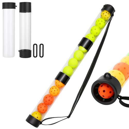 ENDUOR Collapsible Pickleball Pickup Tube for Pickleballs - Holds 17 Balls, Portable Pickleball Retriever Tool
