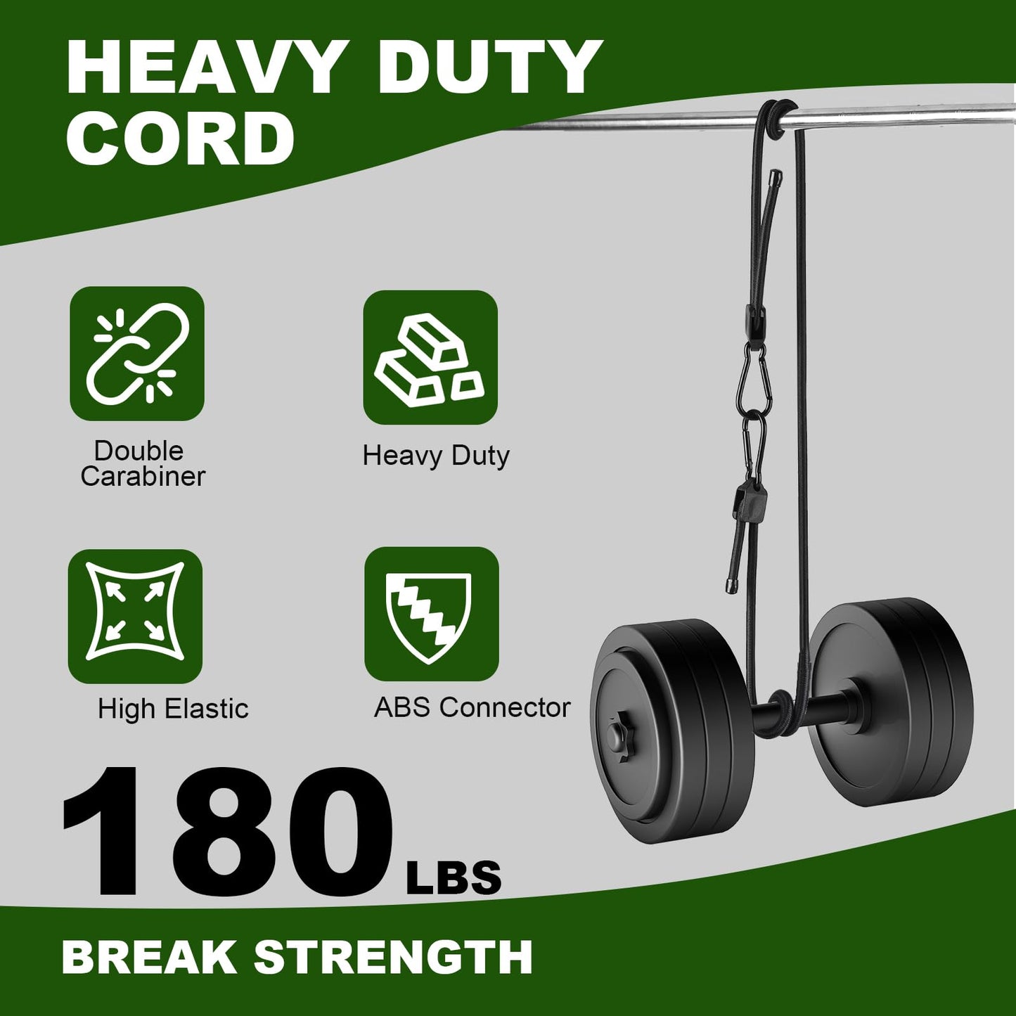 10PCS Adjustable Bungee Cords with Hooks,10-48 Inch Heavy Duty Bungee Cords with Hooks, Natural Latex Elastic Ropes - Black Elastic Straps for Bungee,Cargo, Camping, Bike Racks and Tents