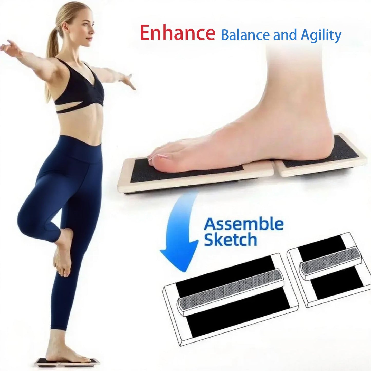 Ankle Strengthener，Ankle Balance Board，Foot Strengthener Trainer for Sprained Ankle，Balance Training，Home Gym Fitness Equipment