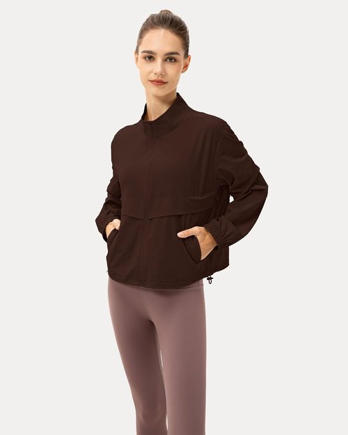 Locachy Women's Athletic Jacket - Lightweight Zip-Up with Windproof Sun Protection | Ideal for Outdoor Workouts