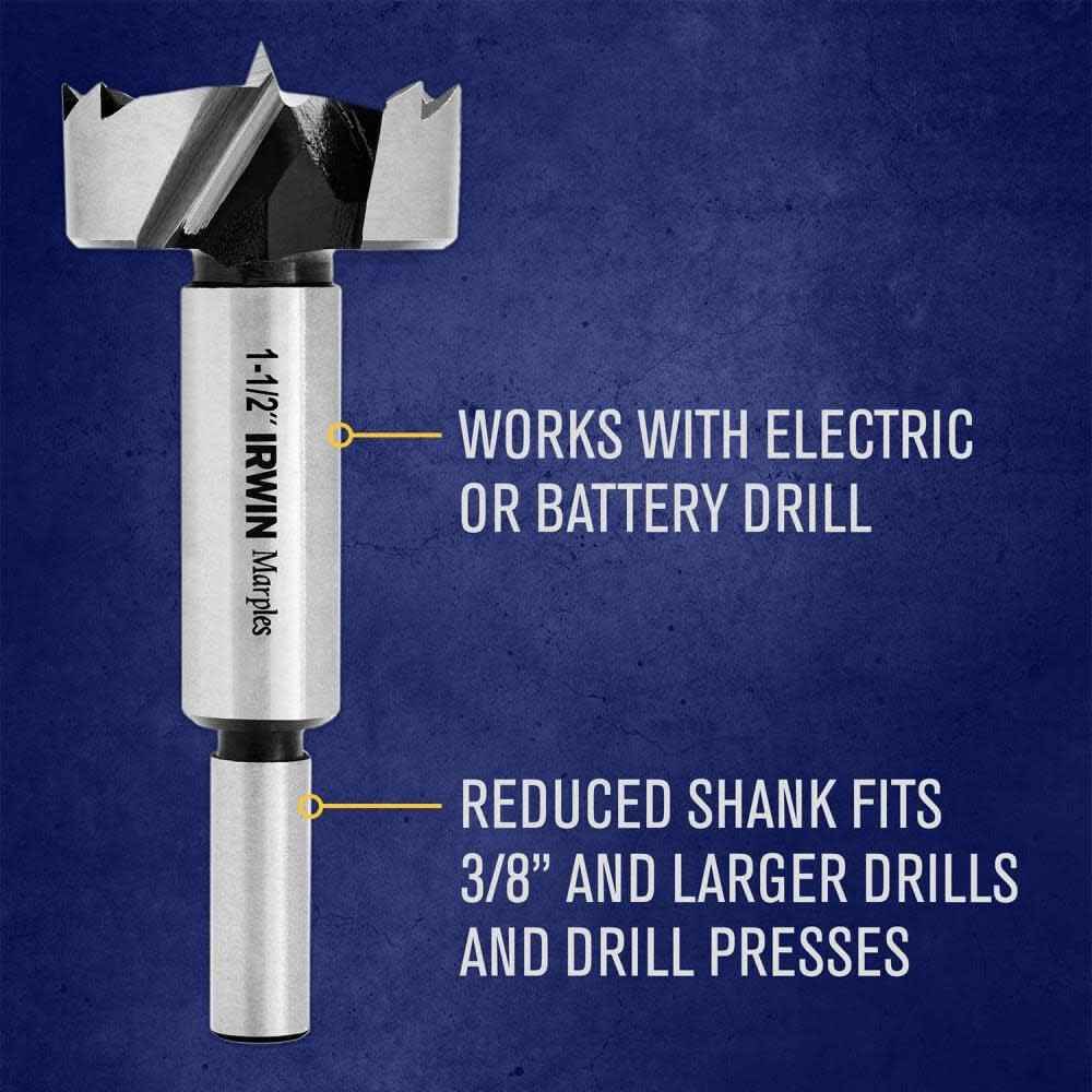 IRWIN Marples Forstner Bit Set, Wood Drill Bits, Made of Carbon Steel, Ideal for Fine Woodworking, Cabinet-making and more, 14 Pieces (1966893)