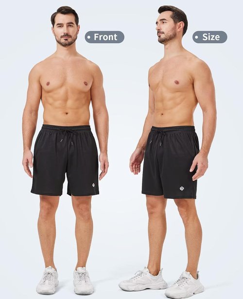 Lomsoe 5 Pack Men's Gym Shorts - Quick Dry Lightweight Athletic Running Shorts with Pockets | 5 Inch