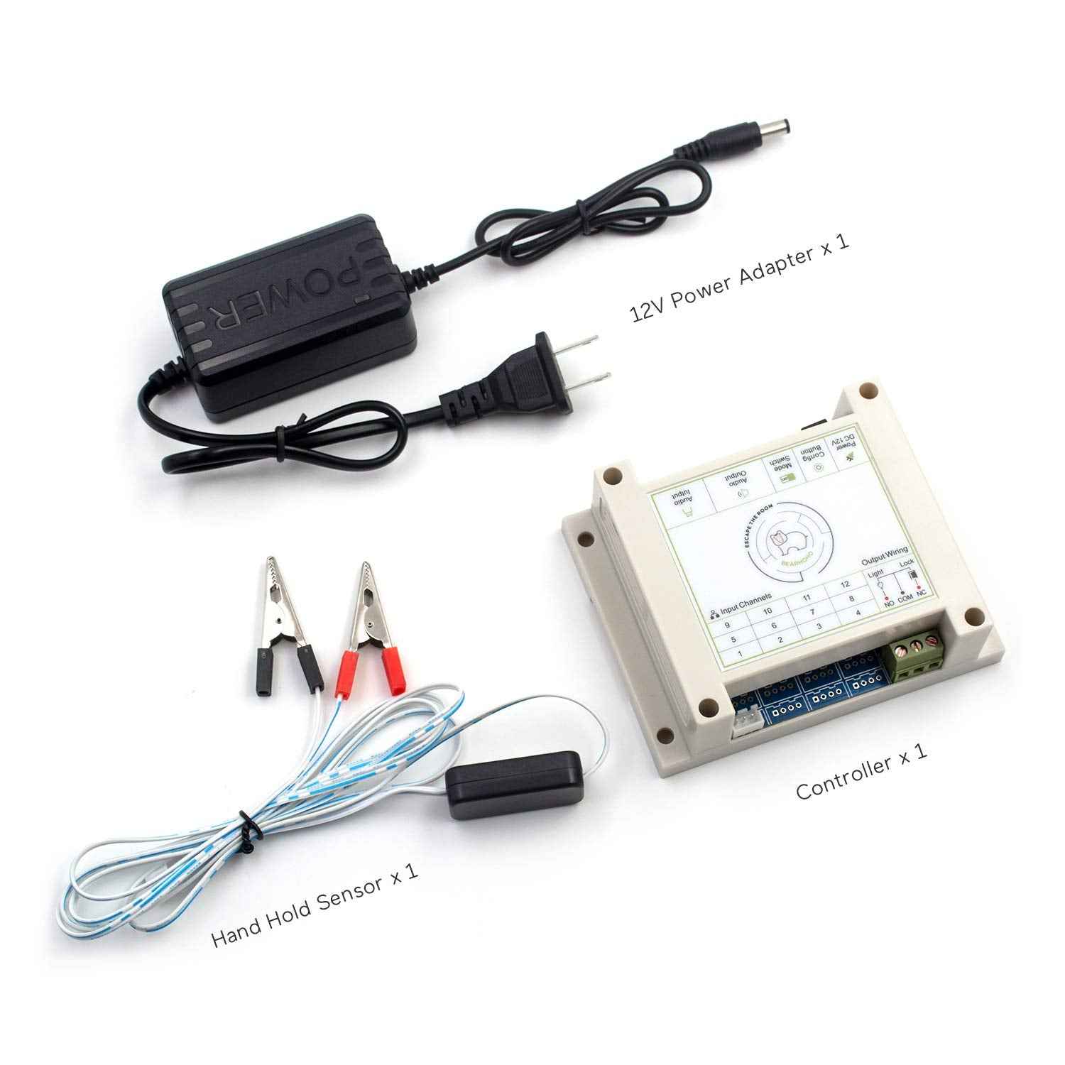 BearHoHo Escape Room Props Hold Hands As Bridge to Unlock Support 1-5 People Exit Game to Control 12V EM Lock