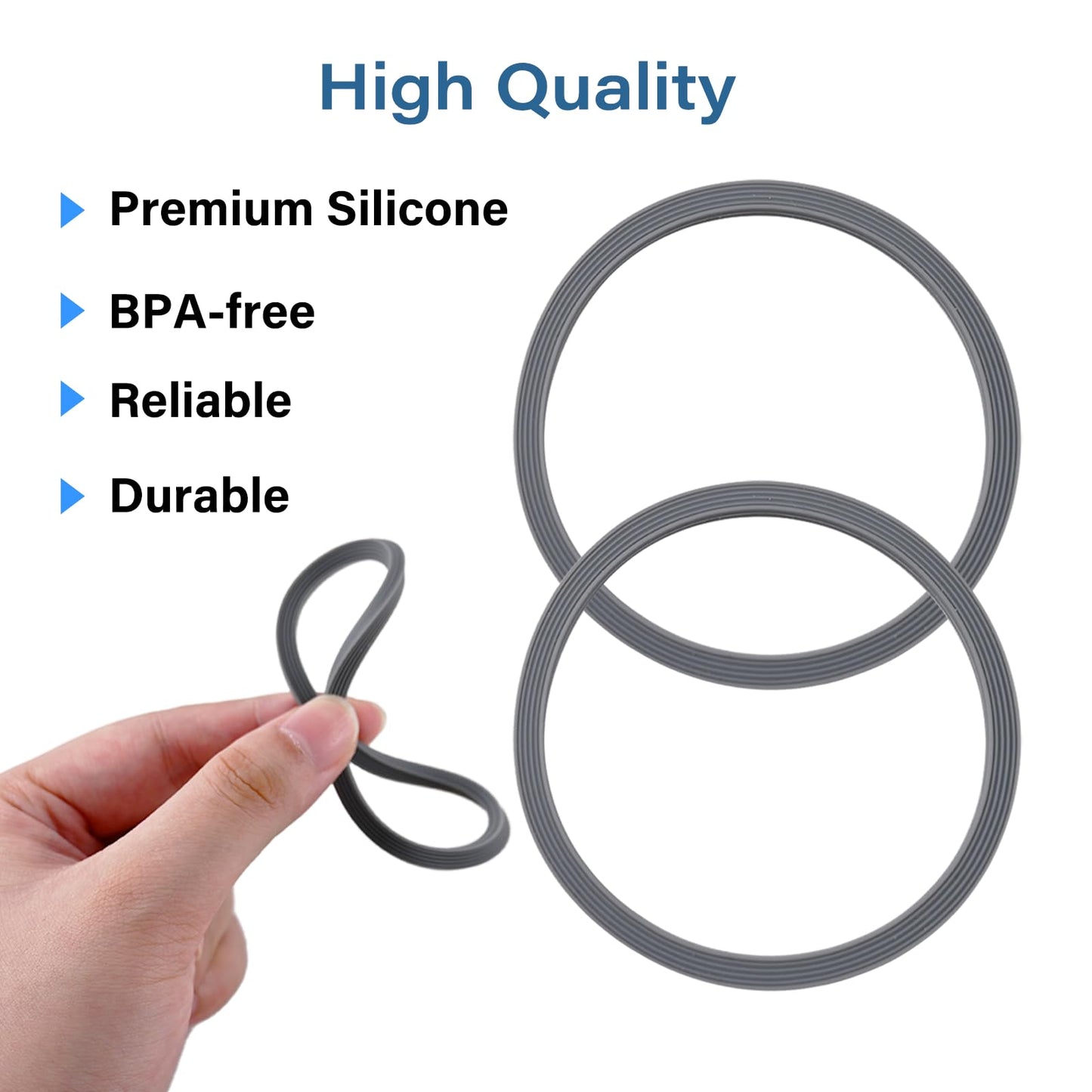 6 Pcs Water Bottle Gasket Replacement for Owala FreeSip 19/24/32/40oz,Silicone Lid Seal O Ring,Sealing Gaskets Replacement Accessories Compatible with Owala FreeSip Stainless Steel Cup(Gray)