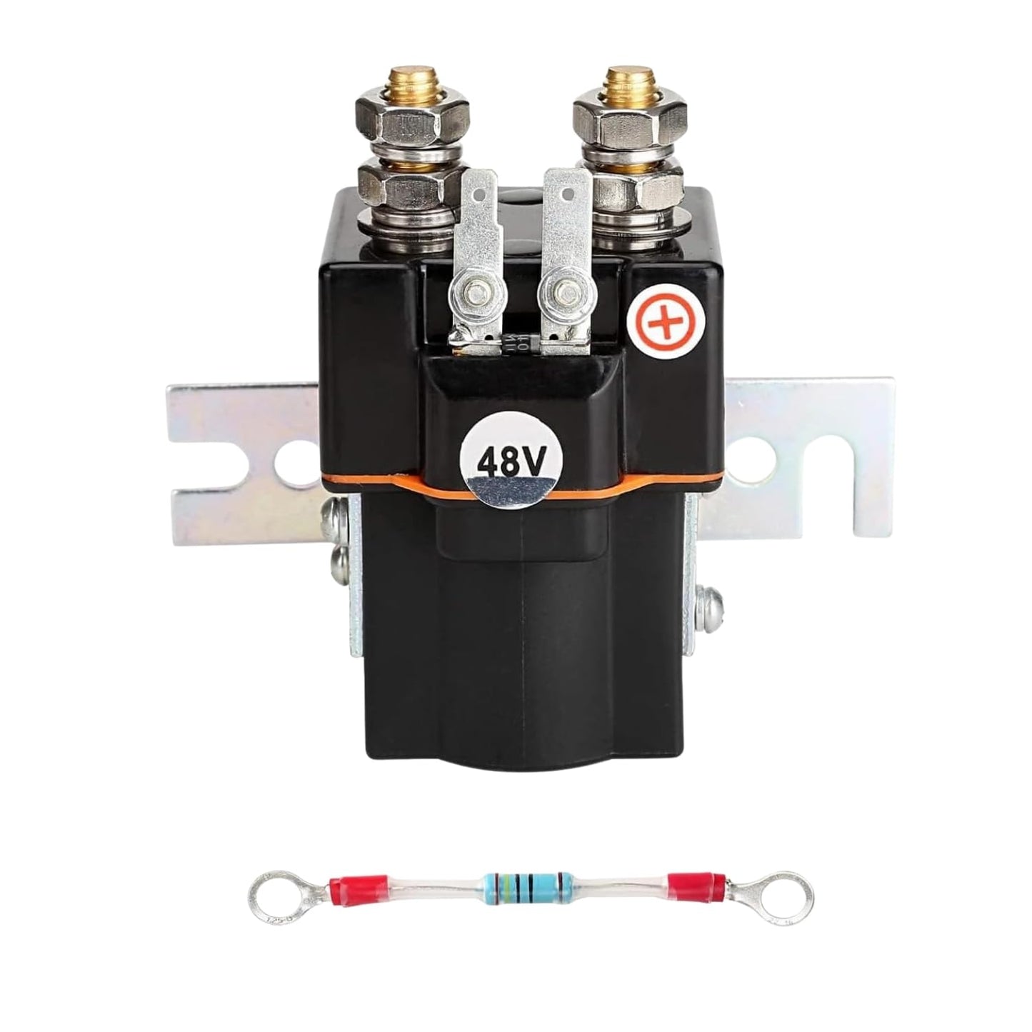 Alfametrix 48V Golf Cart Solenoid,Club Car Solenoid 4 Terminal Solenoid Coil for Club Car 1995-up DS & Precedent 2000-up Electric Golf Cart with Resistor Replace OEM# 101908701 102774701