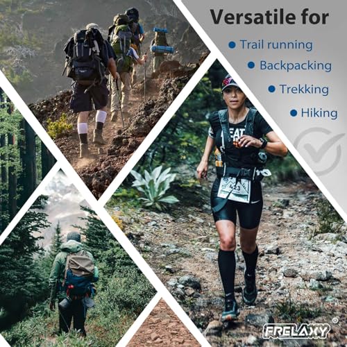 Ultralight Trail Gaiters for Hiking & Running - Black, Medium
