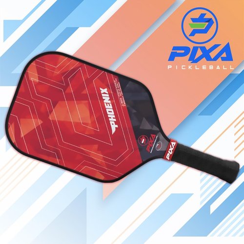 Phoenix T300 Carbon Fiber Pickleball Paddle – Grit-Textured Surface for Spin & Control, 16mm Polypropylene Honeycomb Core, Tennis-Length Handle, Lightweight, USAPA Approved – PIXA Pickleball