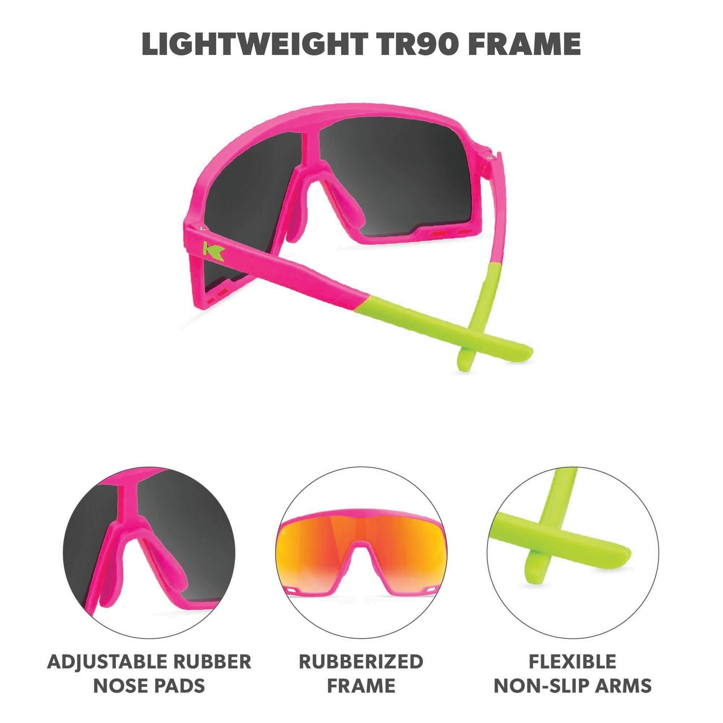 Knockaround Kids Sport, Youth Baseball Sunglasses - UV400 Protection
