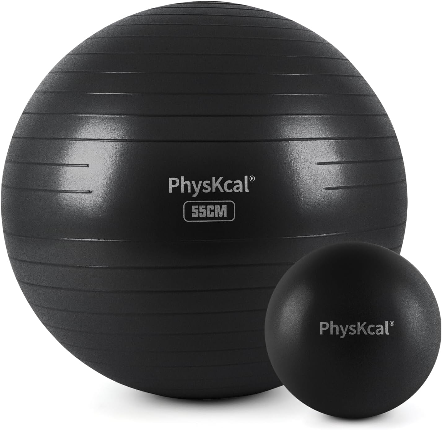 PhysKcal Yoga Ball | Fitness Exercise & Pilates Ball Set - 4 Sizes for Workout, Pregnancy & Therapy