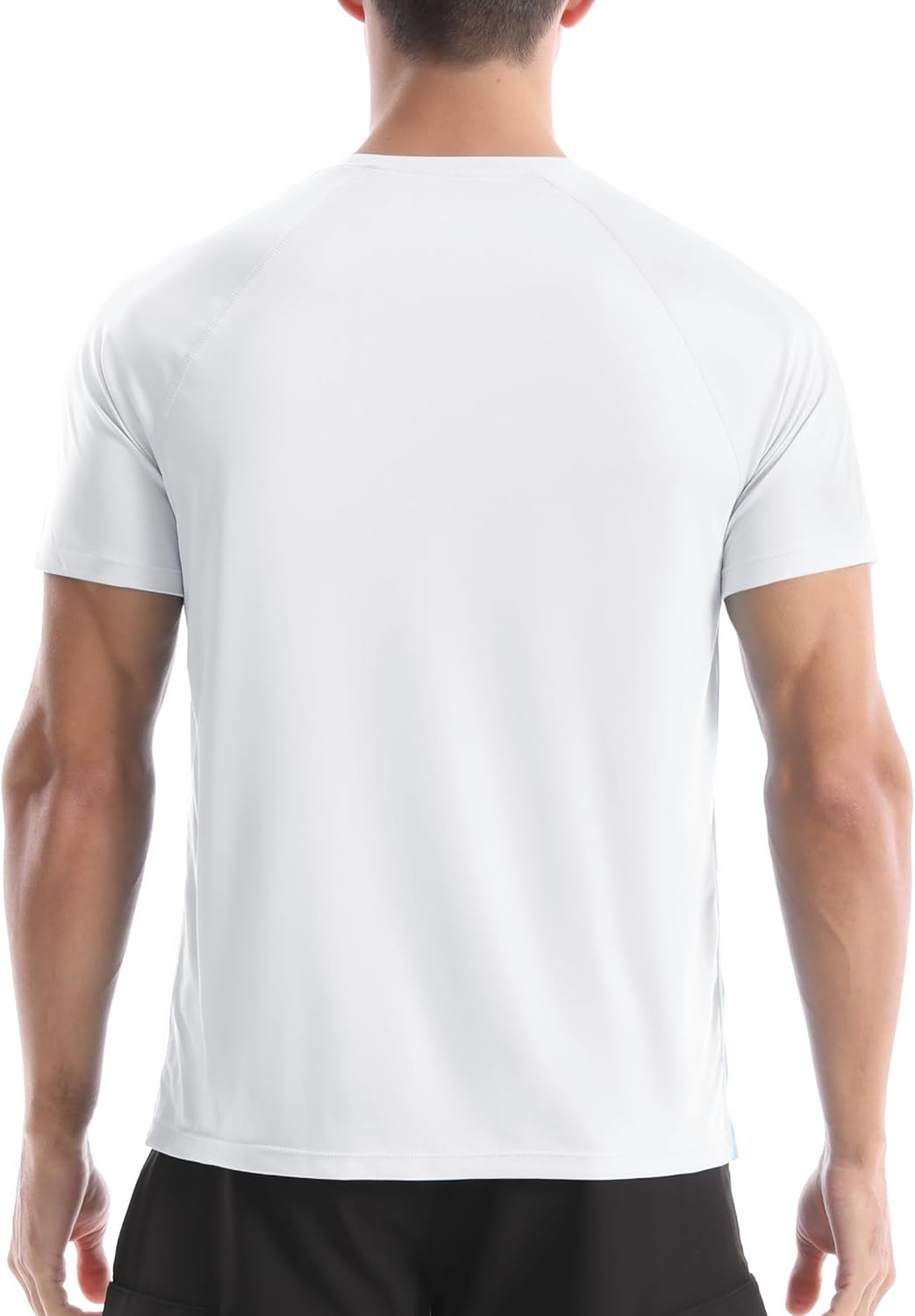 Skiennix Men's UPF 50+ Swim Shirt - Quick Dry Short Sleeve Rash Guard for Fishing & Surfing