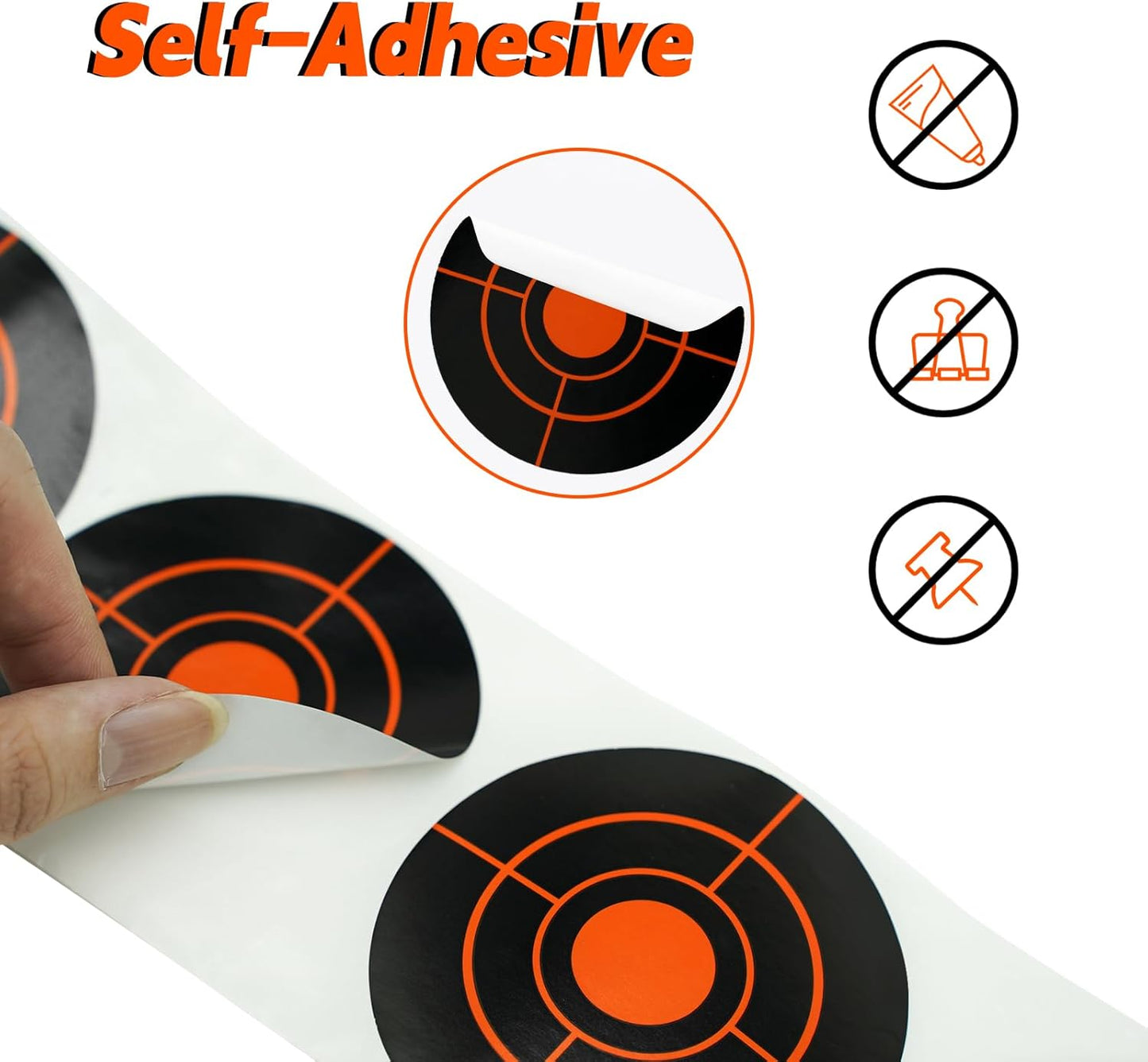 Splatter Targets | Self-Adhesive 3" Shooting Targets for Airsoft, Rifle & Pistol Practice