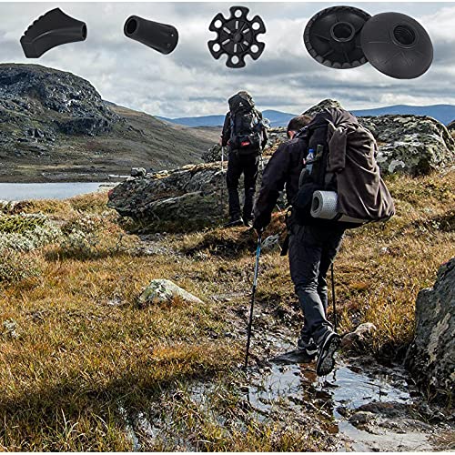 4-Pack Rubber Tips for Walking Sticks & Trekking Poles