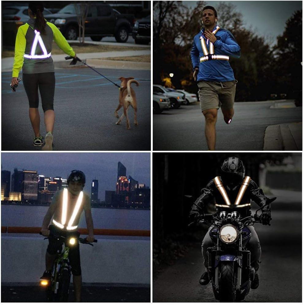 Skiennix Reflective Vest - High Visibility Safety Gear for Running, Cycling & Walking | Adjustable for All Sizes