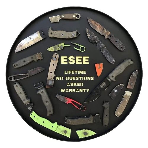 ESEE Knives Izula-II Fixed Blade Knife, w/Micarta Handle, Molded Sheath, & Clip Plate (Black Oxide)