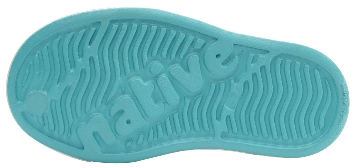 Native Shoes Unisex-Kids Jefferson Sneakers, Pool Blue/Shell White, 12 Little Kid