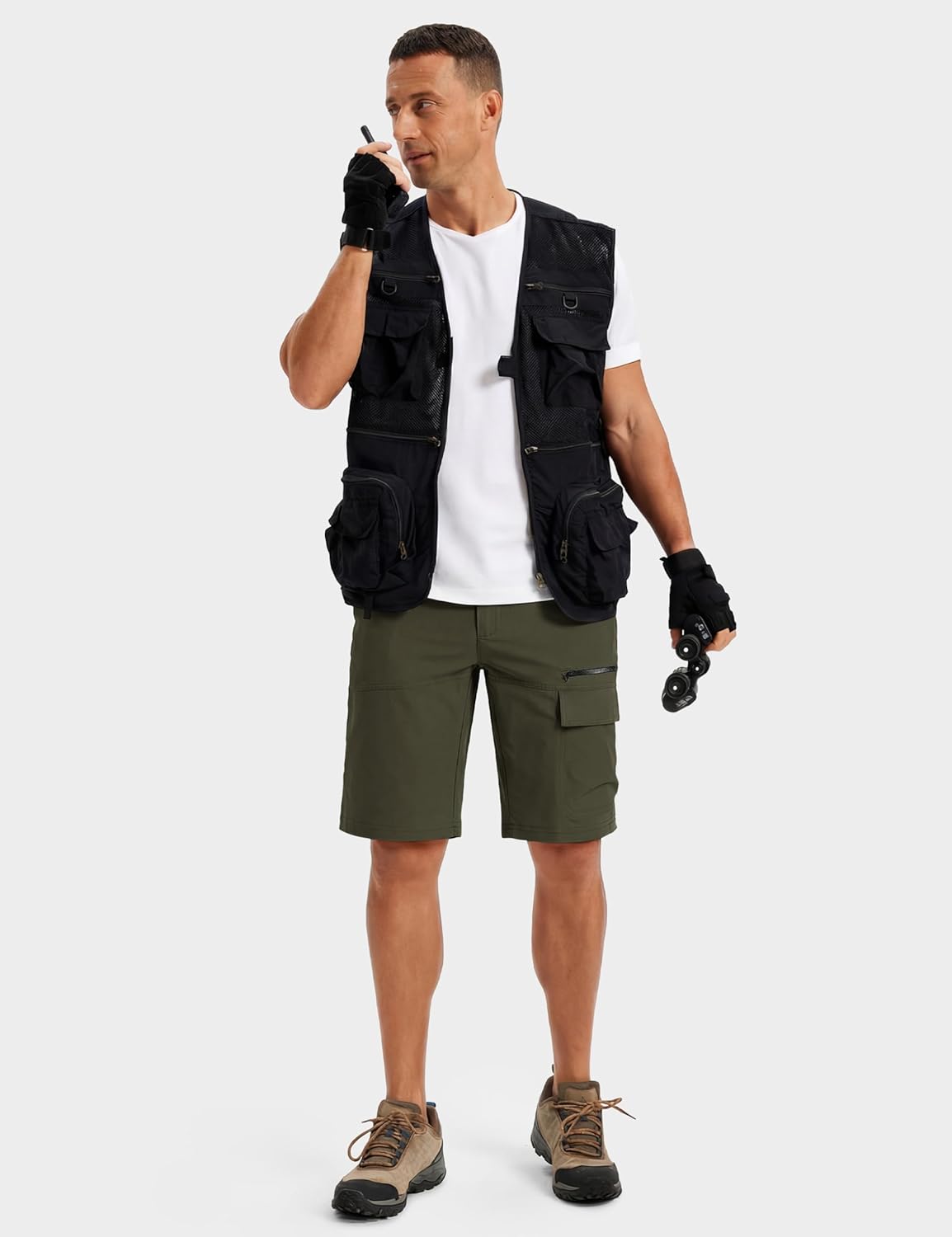 TACVASEN Men's Quick-Dry Cargo Shorts - Water-Resistant Casual Hiking & Golf Shorts | Summer Outdoor Wear