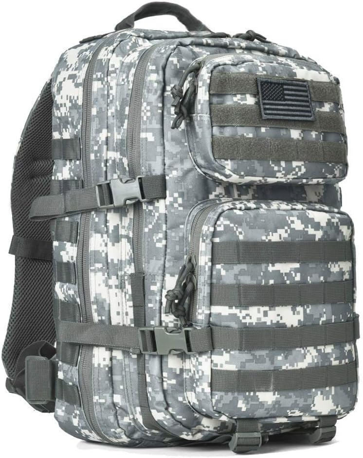 REEBOW GEAR Military Tactical Backpack - Large 3-Day Assault Pack | Molle Design in ACU Camo