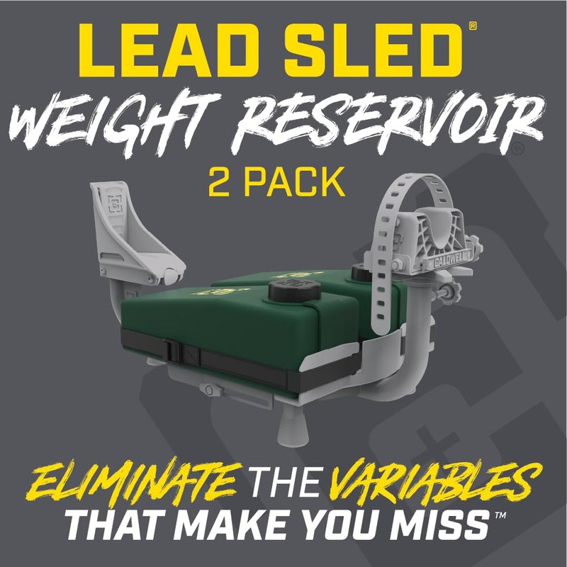 Caldwell Large Lead Sled Weight Reservoir for Lead Sled 4 or DFT 3, Refillable, Water-Tight Seal, 1.2 Gallon Capacity, 2 Pack, for Reducing Recoil, Shooting Rest, and Range