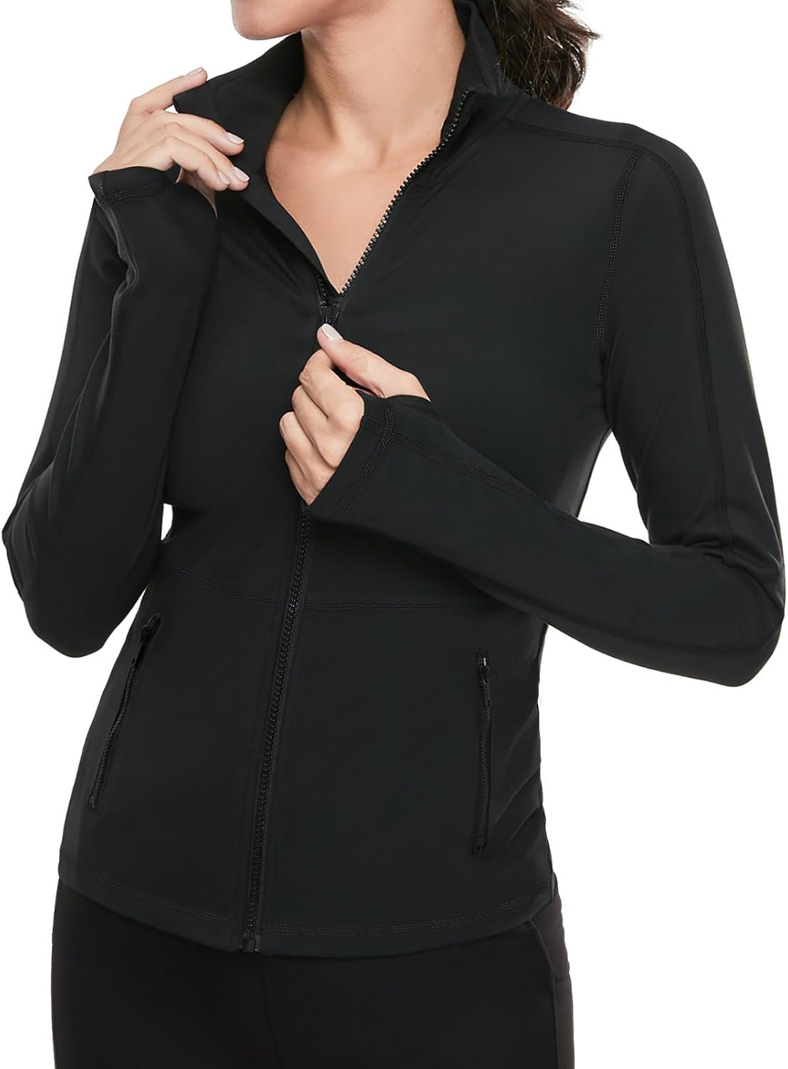 VUTRU Women's Yoga Jacket - Full Zip Athletic Running Track Jacket for Active Lifestyle