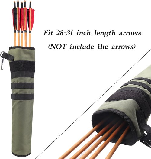 KRATARC Archery Back Arrow Quiver - Lightweight & Foldable Compact Hip Bag for Target Shooting