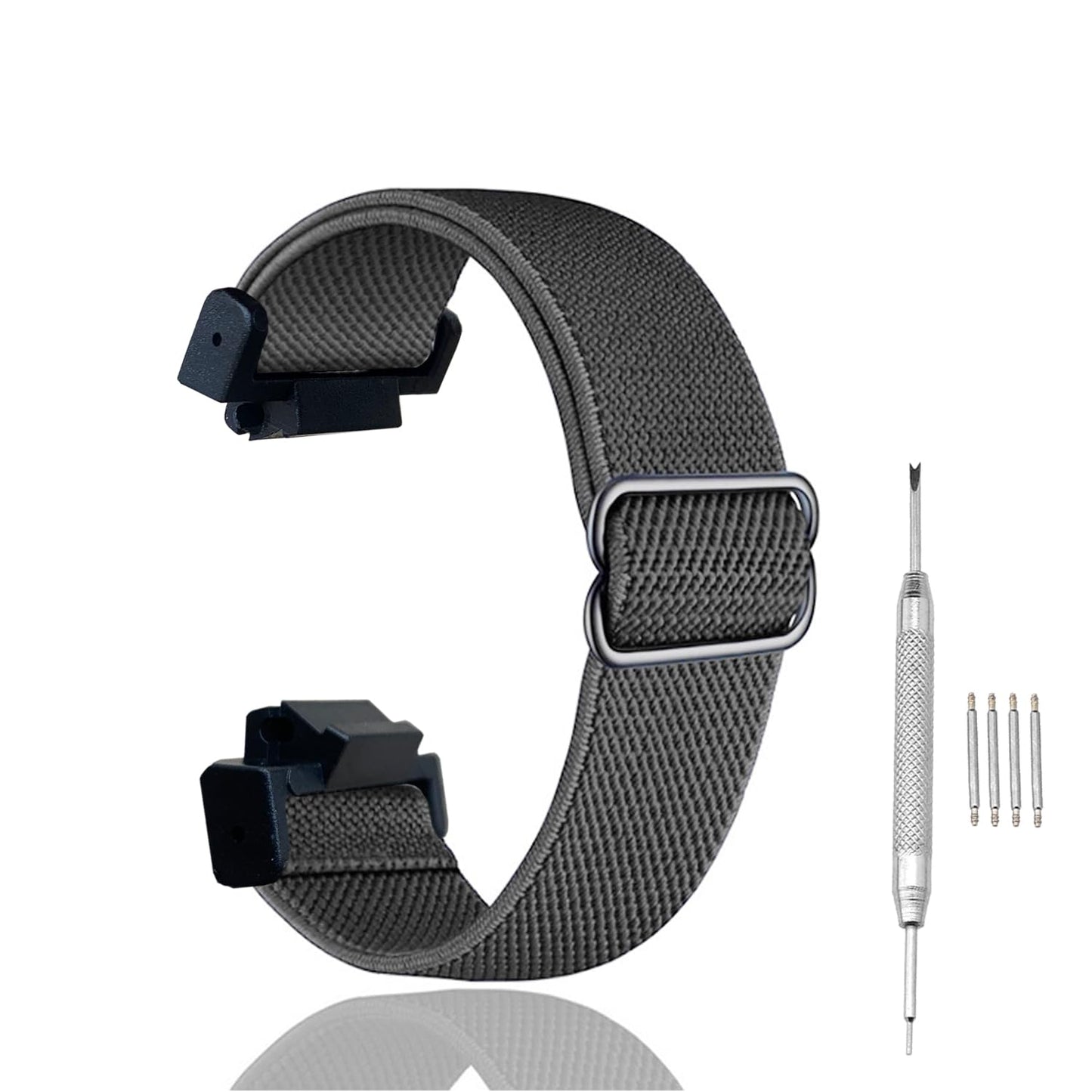 Elastic Watch Bands Compatible with Casio 16MM GA-100/G-5600/GA-300/GLS-100/GB-5600/GW-6900/G-Shock DW-5600/8900/GWM5610,Stretchy Soft Adjustable Replacement Nylon Strap (Black&Navy&Boho Teal)