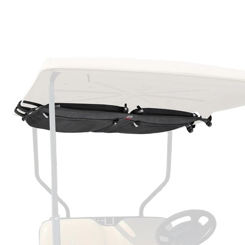 KEMIMOTO Golf Cart Overhead Storage Bag Compatible with 2 Passenger OEM EZGO TXT 1993-2013, 1680D Ceiling Mesh Bag Organizer, No Drilling Required, Black